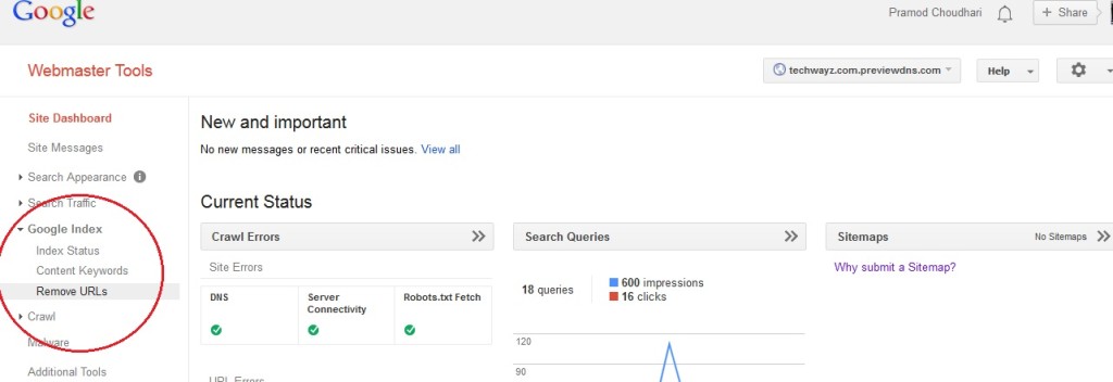 Tutorial to remove preview dns urls from google