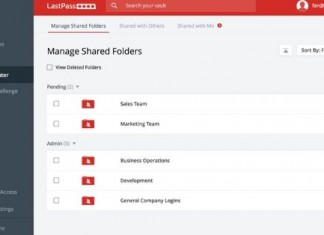 lastpass 4 shared folders
