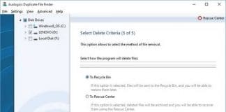 duplicate file delete criteria