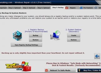 backup registry system restore
