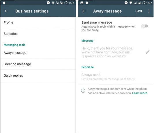 WhatsApp Business app